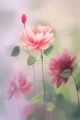 创意意境荷花粉色雾面背景 创意意境荷花粉色雾面背景