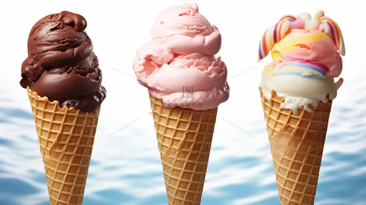 夏日冰淇淋清凉蛋筒甜点摄影图 夏日冰淇淋清凉蛋筒甜点摄影图