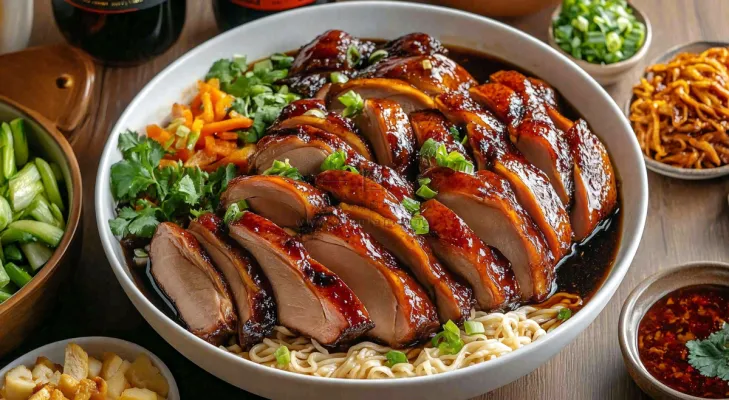 美味烧鹅广式美食摄影图