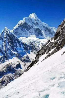 高原高山雪山风光风景摄影图