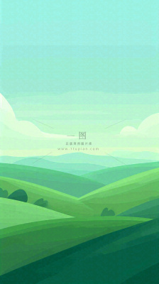 蓝天白云草地卡通扁平手绘插画春天绿色立春,春分 蓝天白云草地卡通扁平手绘插画春天绿色立春,春分