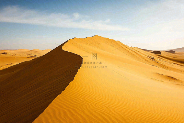 炎热干燥沙漠沙丘敦煌大漠风光自然风景摄影图