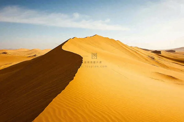 炎热干燥沙漠沙丘敦煌大漠风光自然风景摄影图