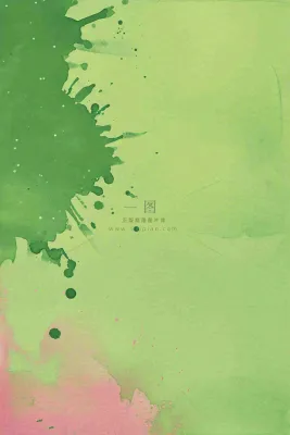 清新绿色纸张泼墨水墨纹理 清新绿色纸张泼墨水墨纹理