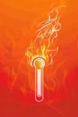 高温预警通知公告背景 高温预警通知公告背景