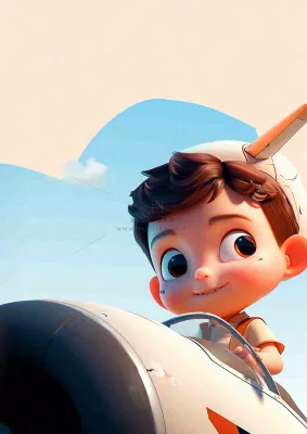 卡通飞行男孩少年可爱儿童节日,玩耍乐趣玩具 卡通飞行男孩少年可爱儿童节日,玩耍乐趣玩具