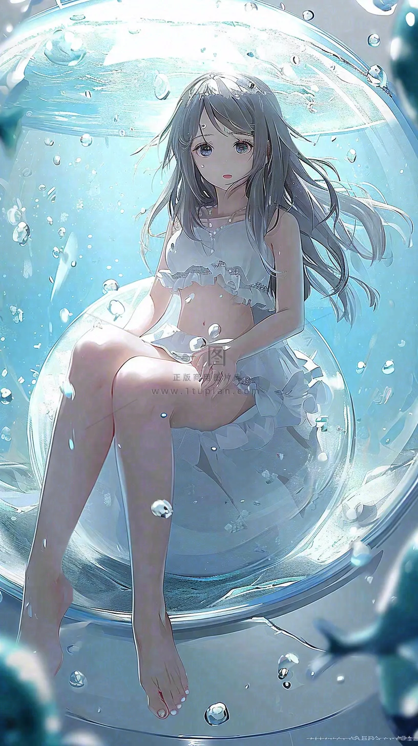 少女动漫水滴女孩插画漫画