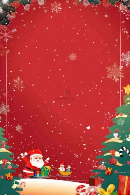 圣诞节卡通插画背景