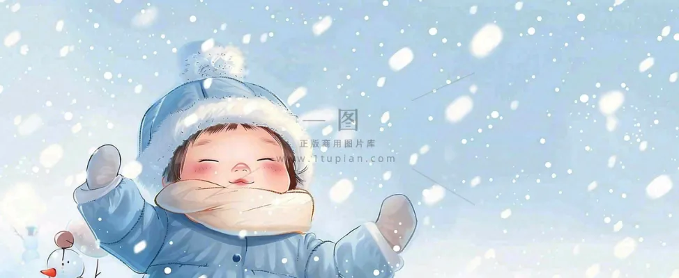 冬季雪地里玩耍的男孩堆雪人可爱卡通插画小雪大雪小寒大寒背景 冬季雪地里玩耍的男孩堆雪人可爱卡通插画小雪大雪小寒大寒背景