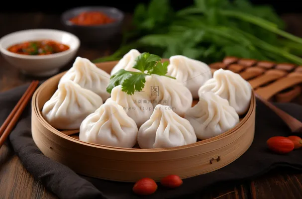 包子汤包小笼包早餐美食摄影图