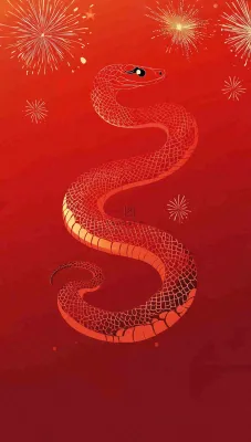 蛇年春节新年背景