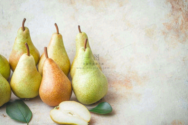 新鲜水果梨子摄影图