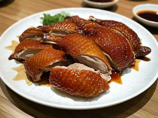 美味烧鸭广式美食摄影图