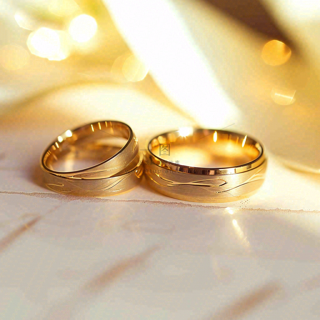 爱情婚礼婚姻戒指珠宝配饰,浪漫情人节摄影图