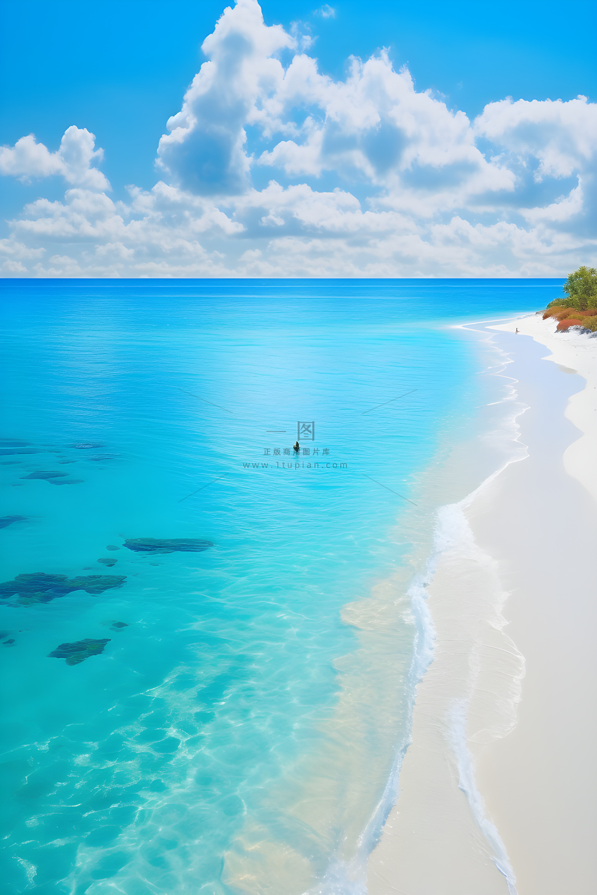 海边清新阳光水纹背景
