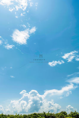 蓝天白云天气天空摄影图