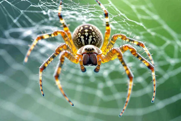 蜘蛛蜘蛛网昆虫摄影图