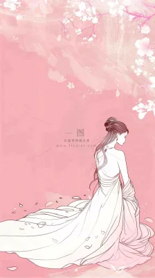 粉色花瓣女神节妇女节女生节插画浪漫背景