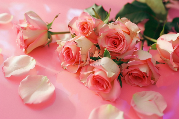 玫瑰花鲜花妇女节礼物摄影图