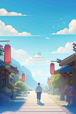 蓝天白云下行走背影,父亲节父爱温馨 蓝天白云下行走背影,父亲节父爱温馨