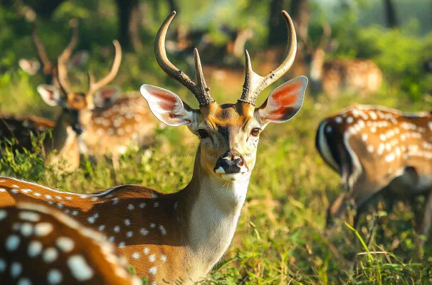 鹿动物山间草原的鹿摄影图 鹿动物山间草原的鹿摄影图