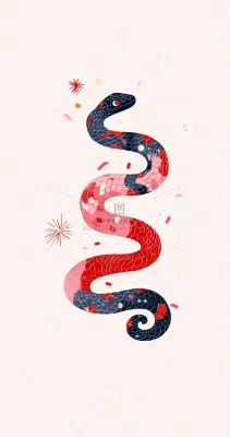 蛇年春节新年背景