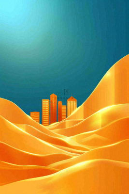 地产楼盘城市剪影背景