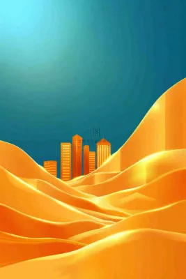 地产楼盘城市剪影背景