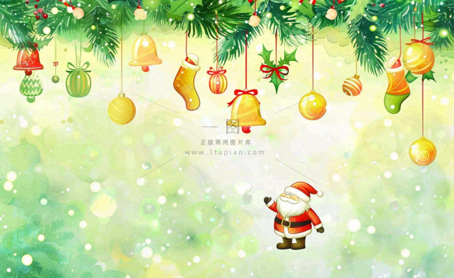 圣诞节卡通插画背景