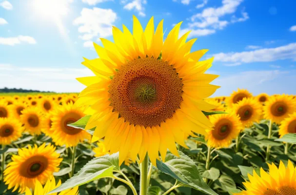 向日葵花海摄影图