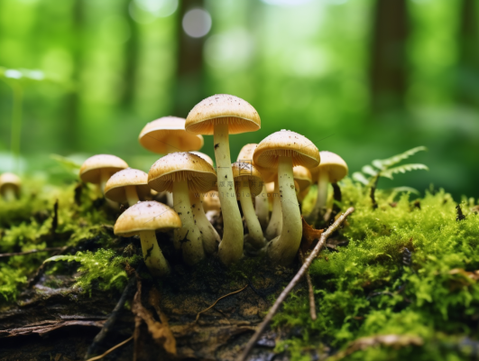 森林蘑菇枯木树干青苔苔藓摄影图 森林蘑菇枯木树干青苔苔藓摄影图