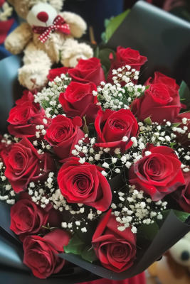 玫瑰花鲜花花朵摄影图