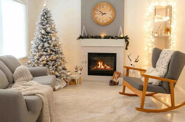 圣诞节室内装饰节日氛围摄影图 圣诞节室内装饰节日氛围摄影图