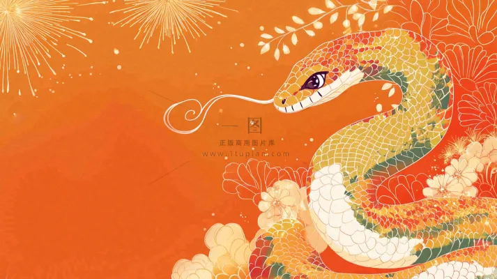 蛇年春节新年背景