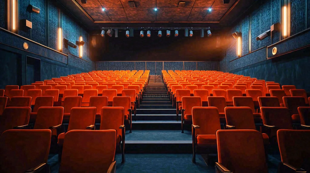 豪华电影院观影厅场景摄影图