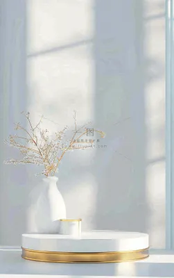 美妆护肤3d展台清新背景 美妆护肤3d展台清新背景