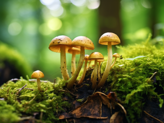 森林蘑菇枯木树干青苔苔藓摄影图 森林蘑菇枯木树干青苔苔藓摄影图