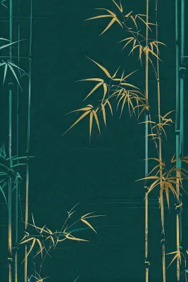 墨绿竹林青山端午清明淡雅水墨国风插画背景 墨绿竹林青山端午清明淡雅水墨国风插画背景