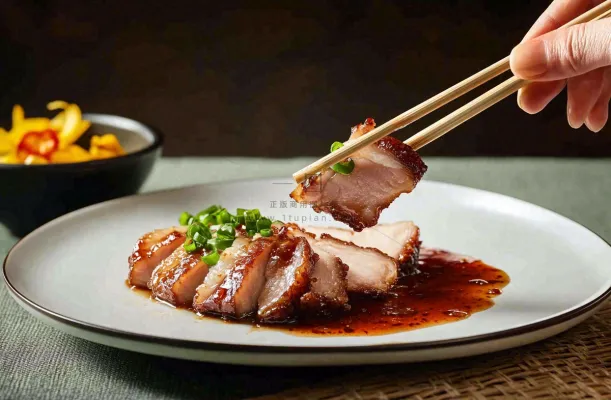 美味广式叉烧美食摄影图