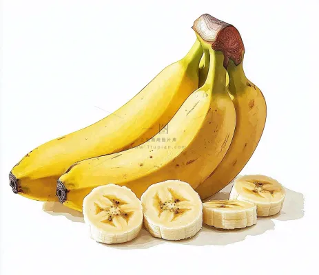 黄香蕉水果成熟摄影图