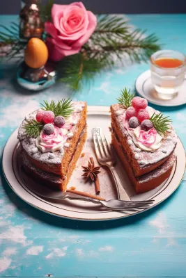 美味的蛋糕节日蛋糕甜点摄影图