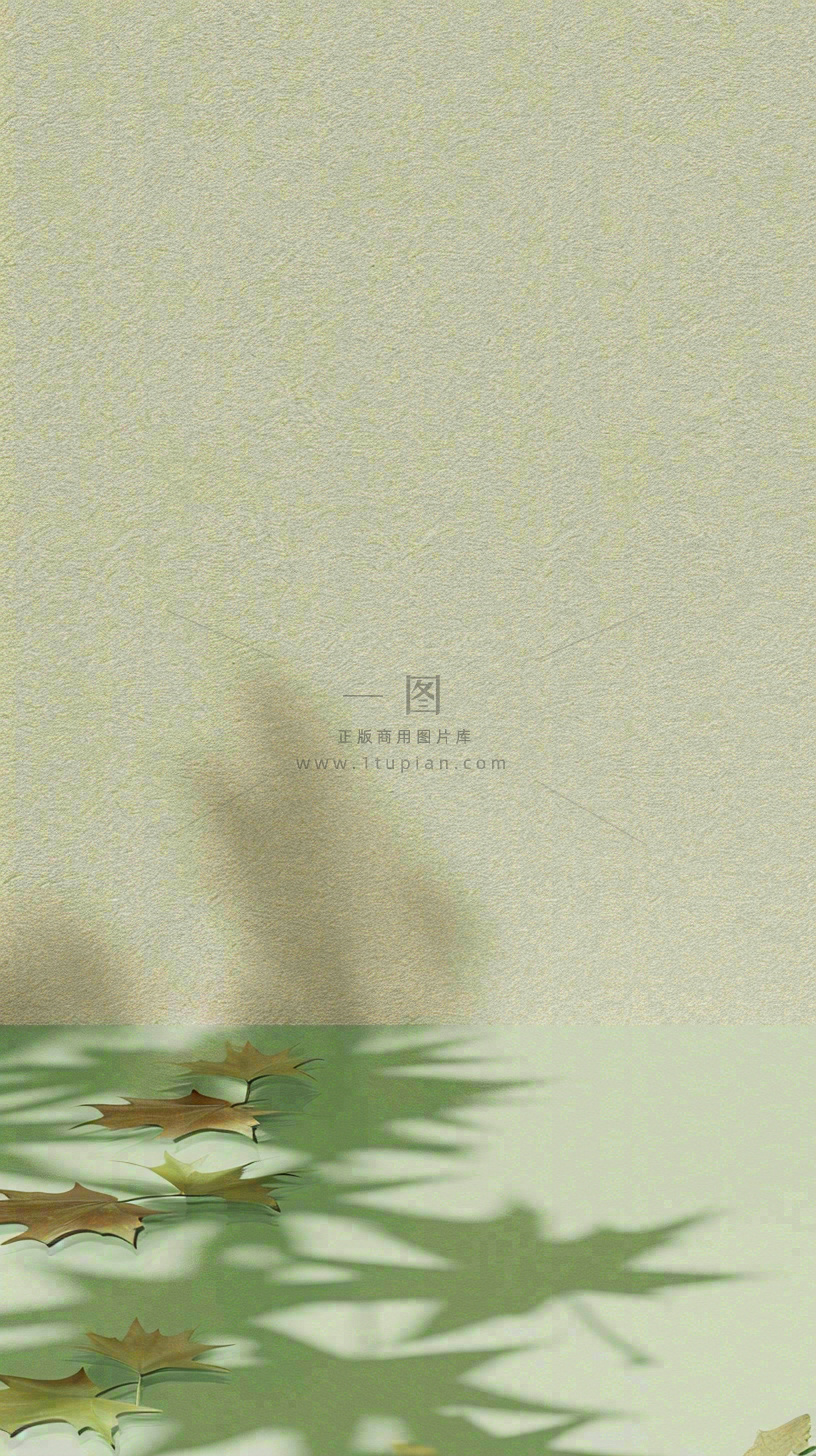 简约绿色叶子影子纹理