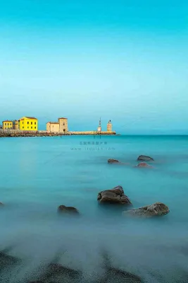 夏日海边海景蓝色清新海水游玩度假,大暑小暑 夏日海边海景蓝色清新海水游玩度假,大暑小暑
