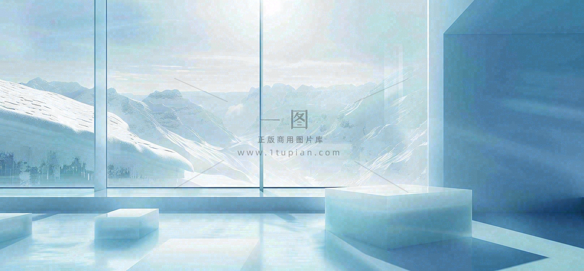 美妆护肤3d展台清新背景