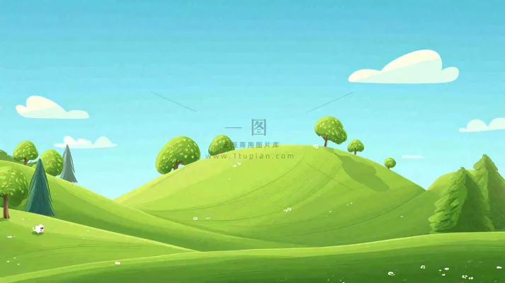 春天郊游青草树木动物蓝天清新，春分