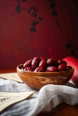 红枣干果红色国风喜庆小年除夕夜摄影图 红枣干果红色国风喜庆小年除夕夜摄影图