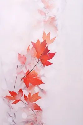 小雪冰冷秋叶红色浪漫节气海报背景 小雪冰冷秋叶红色浪漫节气海报背景