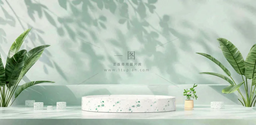 美妆护肤3d展台清新背景 美妆护肤3d展台清新背景