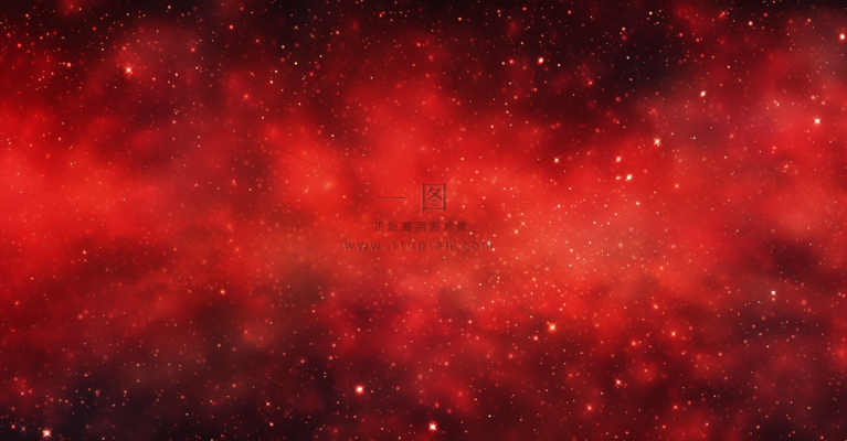 红色闪光粒子金色光芒背景