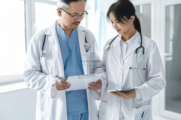 医务人员工作学术研究摄影图